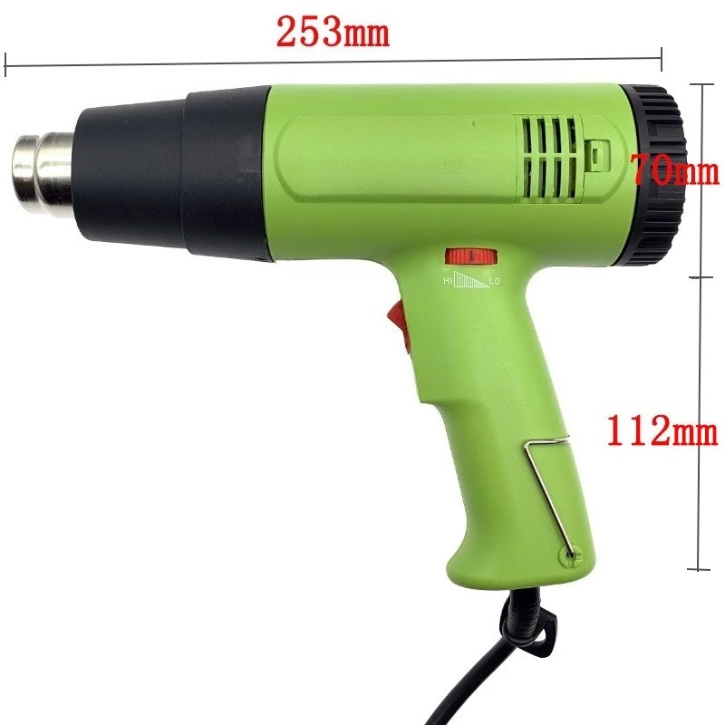 CS-822 Adjustable Temperature Hot Air Gun 1600W 2000W Plastic Welding Hot Air Blower Film Heating Tool