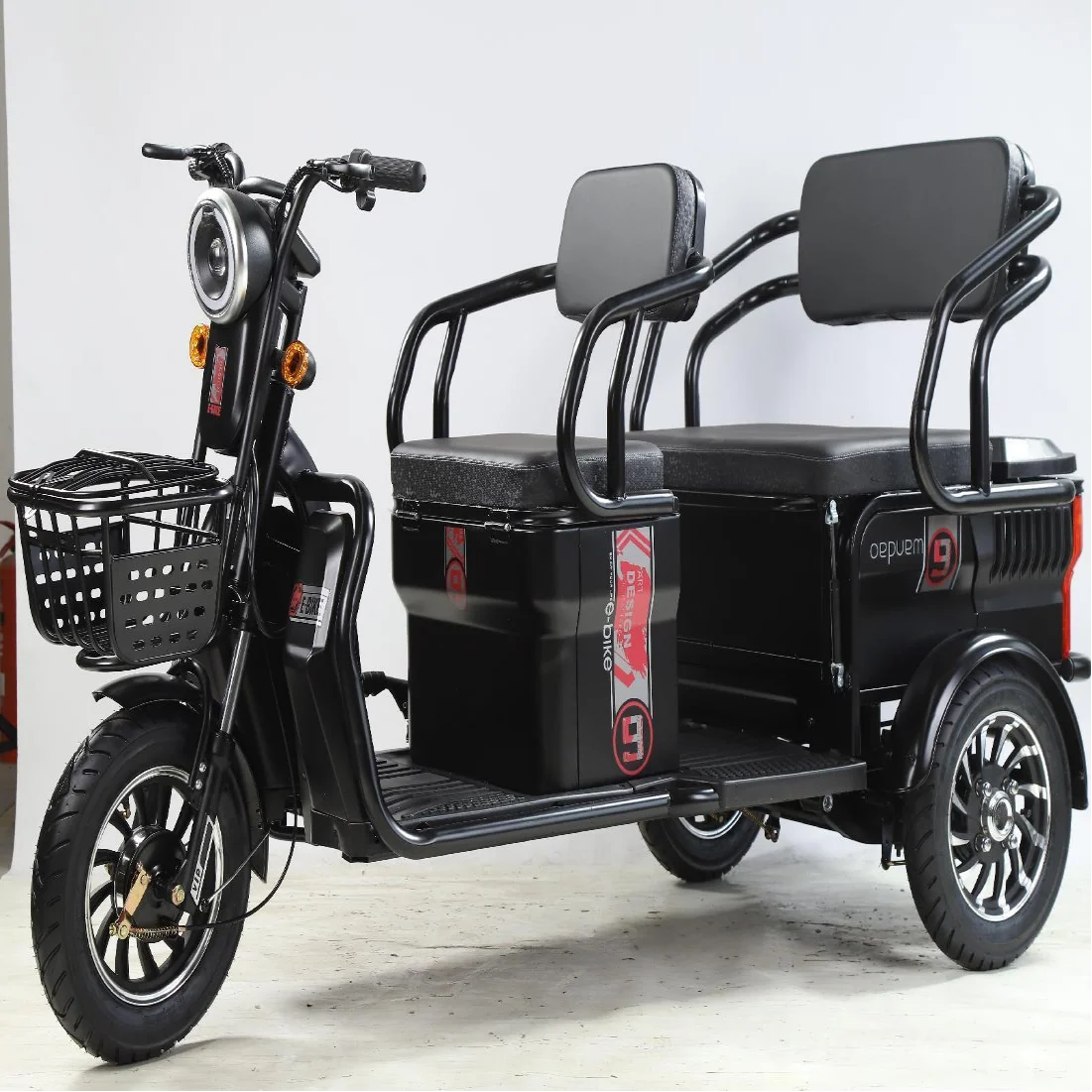 

800W60V Electric Tricycle Factory Export Elderly Disabled Adult Transportation Anti-theft Three-speed Variable Speed Electric Tr