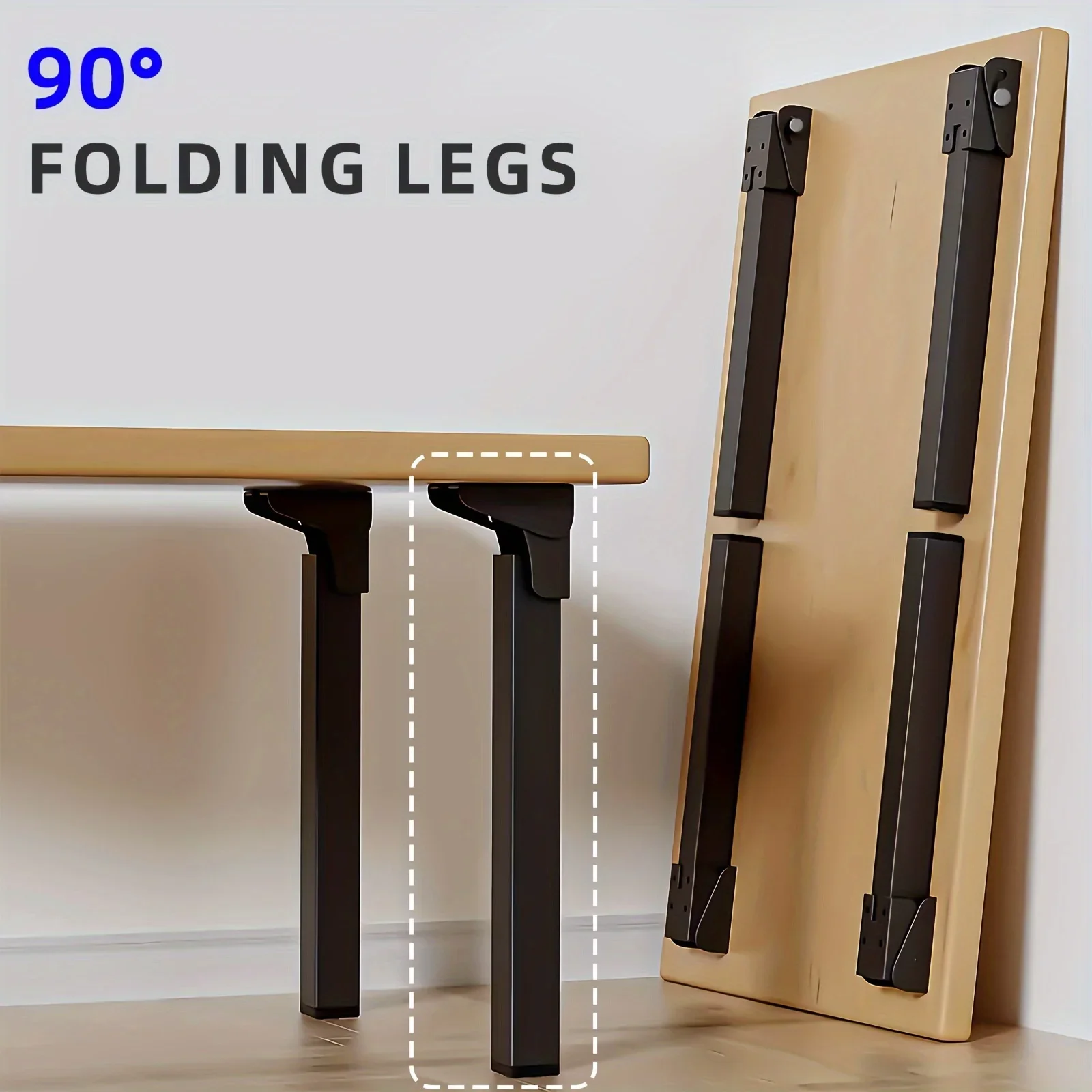 4pcs Size selectable Heavy Duty Metal Folding Table Legs - Versatile Replacement for Laptop, Coffee & Camping Tables