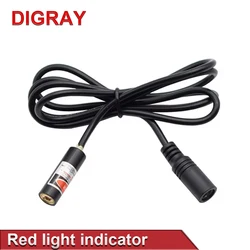 DIGRAY Red Dotted Beam Light 650nm 5V10mW Infrared Adjustable Laser Module Locator &Adapter for Fiber Marking or Cutting Machine