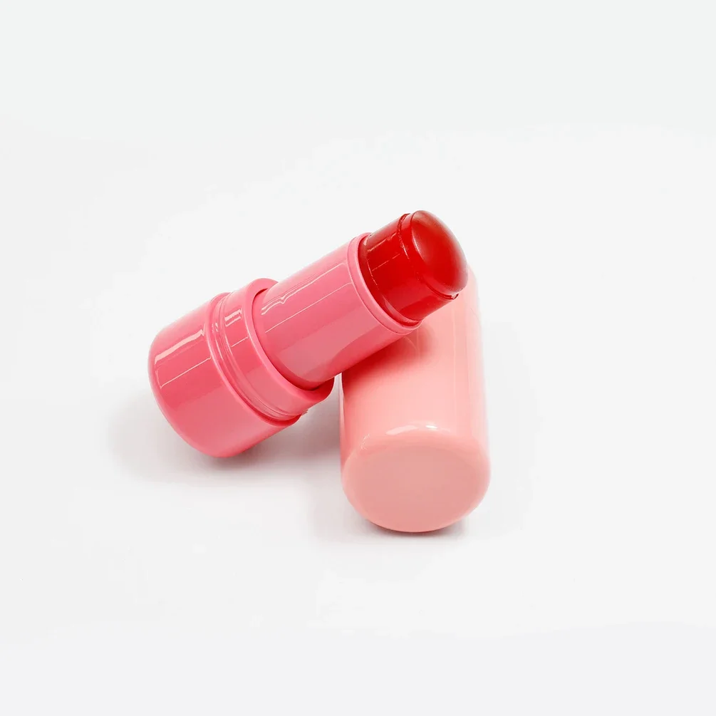 Private Label Mehrfarbiger Rougestift, individuelles Logo, Gelee, Lippe und Wange, Dual-Use-Rouge, feuchtigkeitsspendendes Make-up, Großhandel, rosa Box