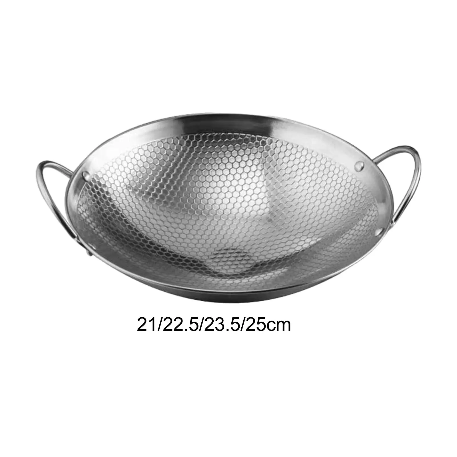Stainless Steel Wok, Deep Frying Pan, Wok with Line Drawing, Chinese Wok, Double Ear Wok Pot for Hobs