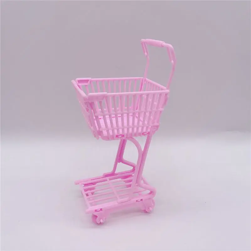 Miniature Dollhouse Accessories Furniture Children Game Camera Slide Shopping Cart Toys For Barbie 5.5'' Baby Dolls Girls Gifts