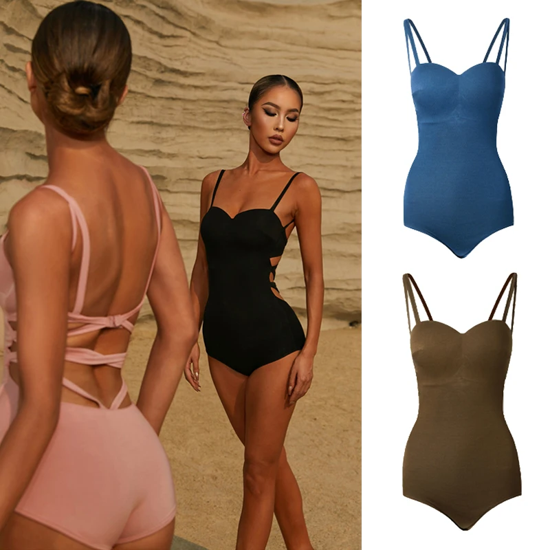 

Одежда для гимнастики, бальных танцев, одежда для соревнований, новые топы для латинских танцев, женское боди на бретельках с открытой спиной для взрослых, практика