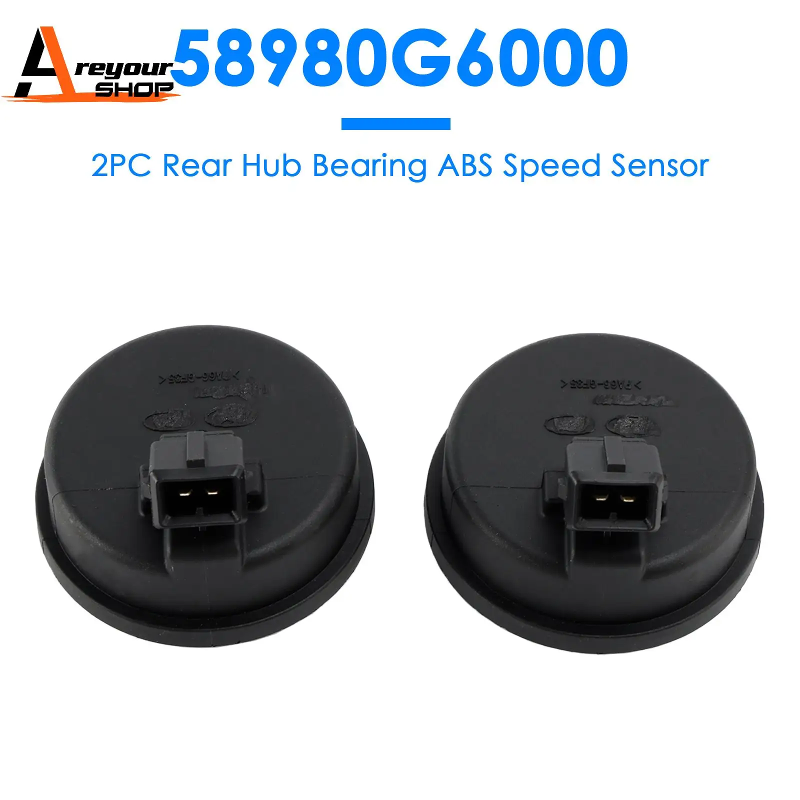 Areyourshop 2PC Rear Hub Bearing ABS Speed Sensor for Kia Picanto Moring 2017 2018 2019 2020 58980G6000