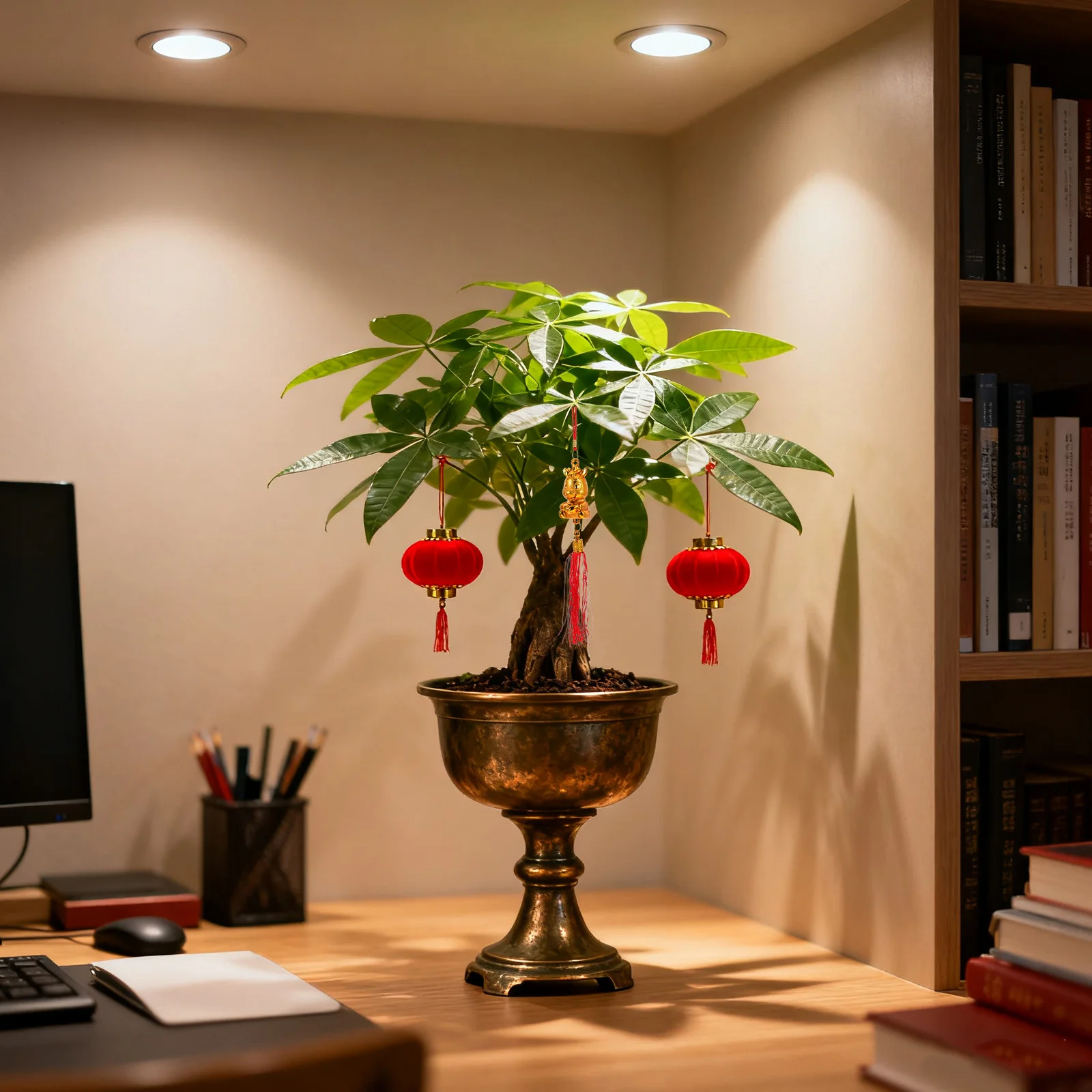 

12Pcs Chinese New Year Horse Ornaments Spring Festival Bonsai Pendants Wealth Blessing Tassels Home Office Decor