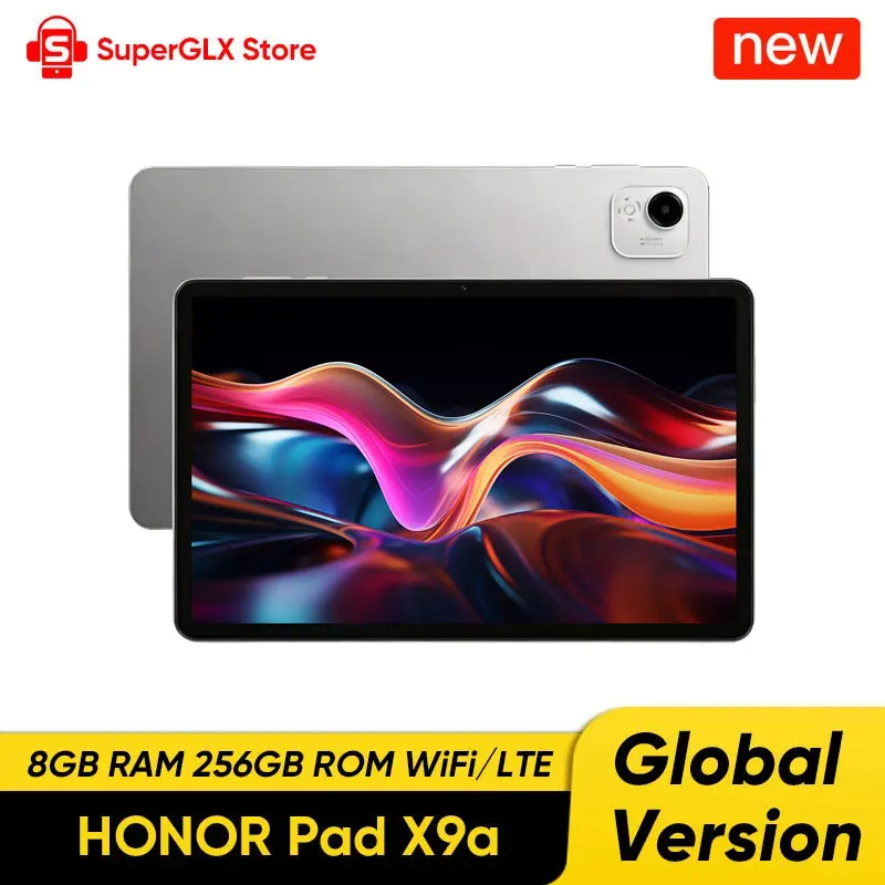 Планшет HONOR Pad X9a Global Version, 11.5 дюймов, 120 Гц, 2.5K Fullview дисплей, Snapdragon 685, 8300 мАч, тонкий металлический корпус, Wi-Fi/LTE, Android 15