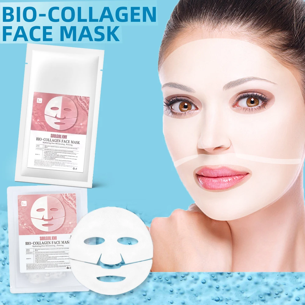 

3PCS Absorbable Bio-Collagen Face Mask Wrinkle Remover Fade Fine Lines Firmi Lifting Nourish Brightening Moisturizing Skin Care