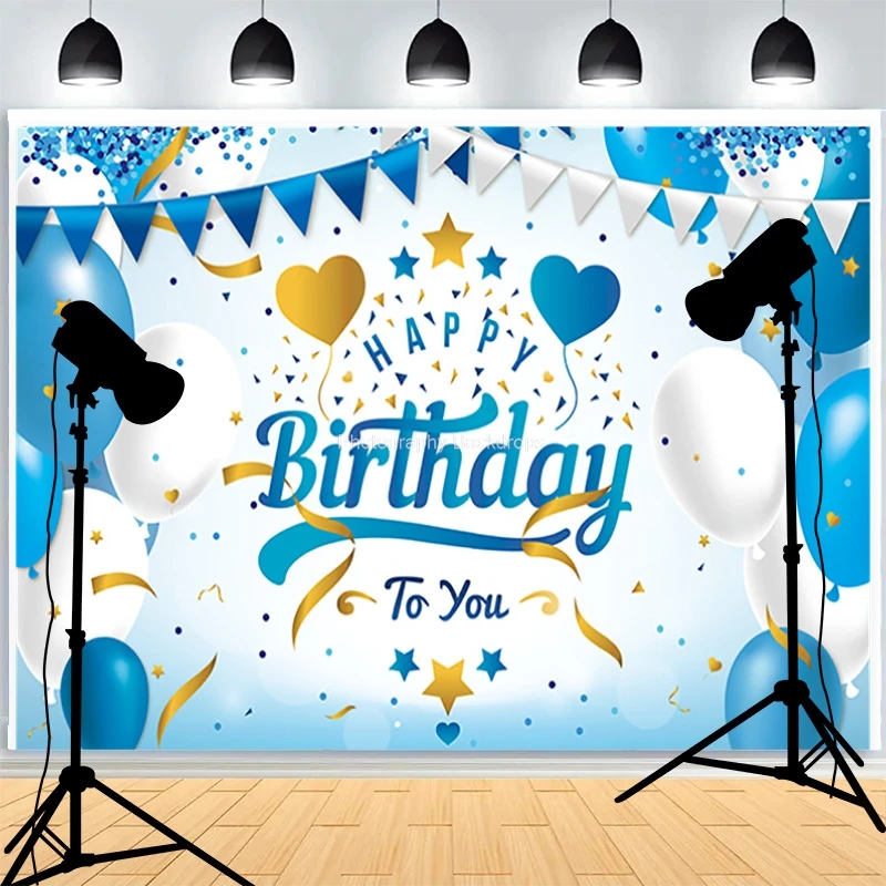 

Black Gold Series Crown Photography Backdrops Props Banner For Photoshoot Balloon Birthday Party Photo Studio Background BD-03