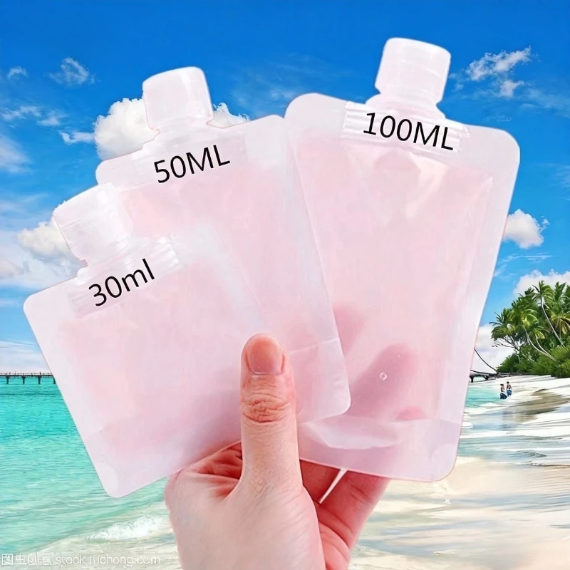 Bolsa dispensadora portátil para loción líquida, embalaje de viaje, champú reutilizable a prueba de fugas, contenedor de crema de limpieza cosmética, 1-5 uds.