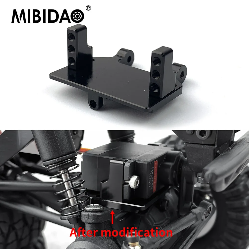 MIBIDAO  Aluminum Alloy Servo Fixed Mount for Redcat Ascent 1/18 RC Crawler Car Upgrade Parts