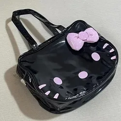 Sanrio Hello Kitty Design Large Capacity Single Shoulder Tote Bag Sweet Cartoon Makeup Bag Women Spacious One Shoulder Tote Ba