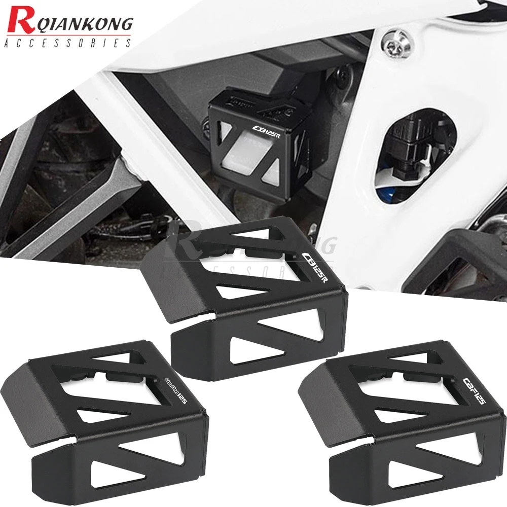 

Motorcycle Aluminum For Honda CB125R GROM125 CBF125 CB CBF Grom 125 2021-2022-2023-2024 Rear Brake Fluid Reservoir Guard Cover