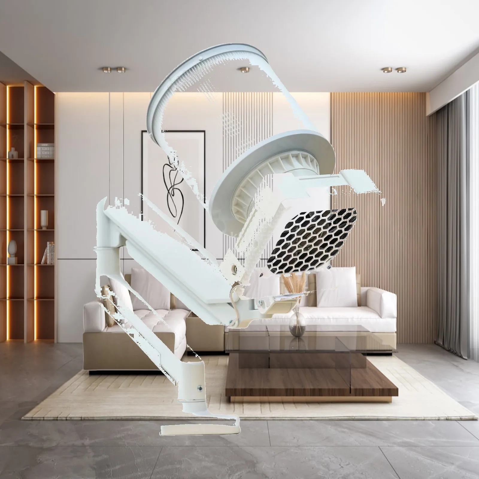 Nail Dust Collector with LED Lamp Sturdy  Flexible Adjustment Industrial Vacuum Fan for Polish Manicure EU Adapter