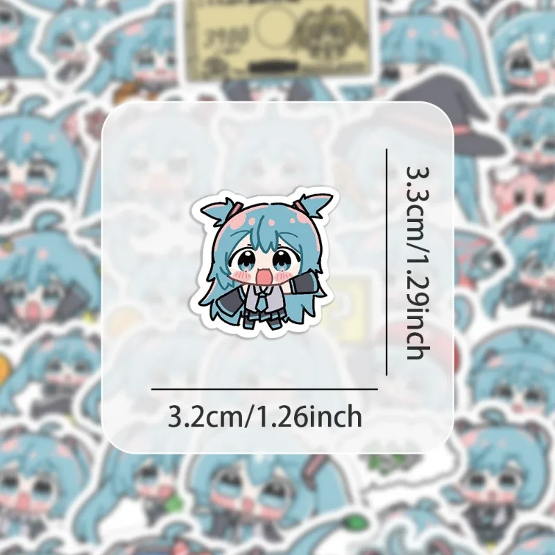 100PCS Cartoon Hatsune Miku Personalized Creative Graffiti Decorative Stickers