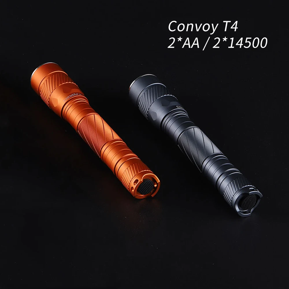 

Фонарик Convoy T4 LH351D, светодиодный фонарик, мини-фонарик, фонарь для освещения, 2 * AA, аккумулятор 2*14500, 13 групп, фонарик для кемпинга, Рабочая лампа