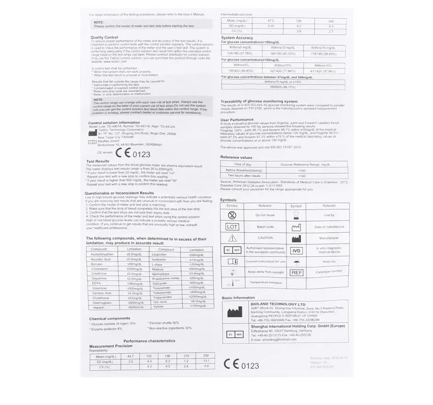 50 Stück Blutzucker-Teststreifen/Lanzetten für G-425-3/G-425-2/G-425-1/G-427B Glucosemeter Blutzucker-Testpapiere Blut sammeln – Detail 15