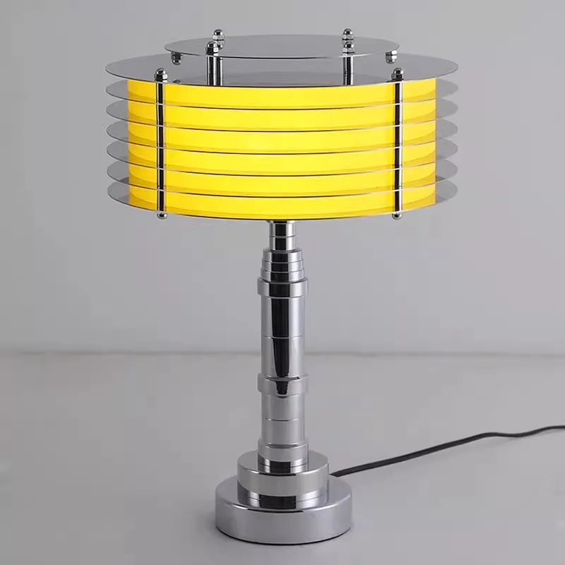 Medieval Bauhaus Minimalist Metal Floor Lamps Living Room Chrome Plated Study Reading Table Desk Light Bedroom Headboard Hotel