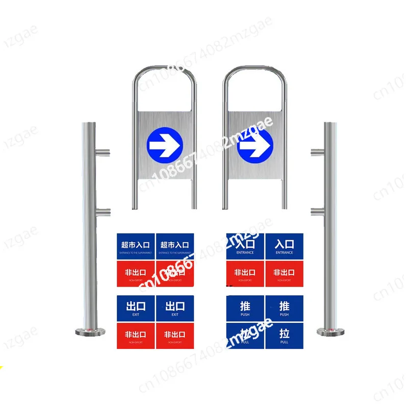 

Коммерческие односторонние входные ворота — ручной распашной барьер из нержавеющей стали для супермаркетов, магазинов и управляемых зон доступа
