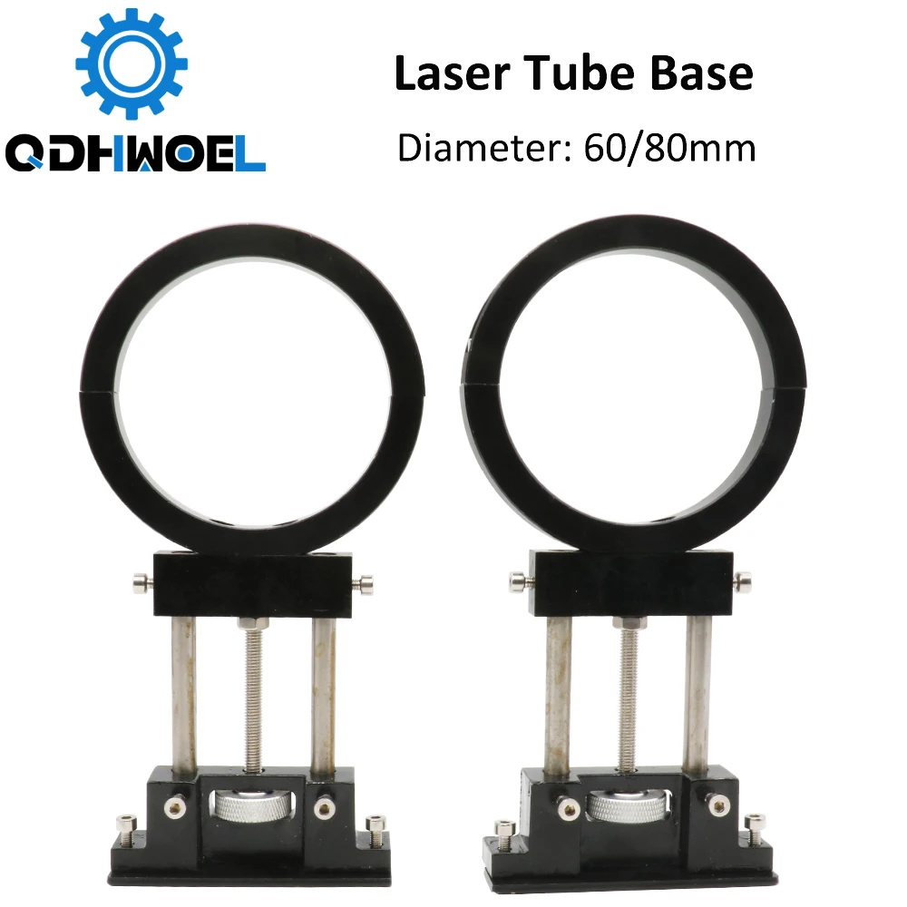 

QDHWOEL FS Metal Co2 Laser Tube Holder Support Mount Diameter 60/80mm for Laser Engraving Cutting Machine