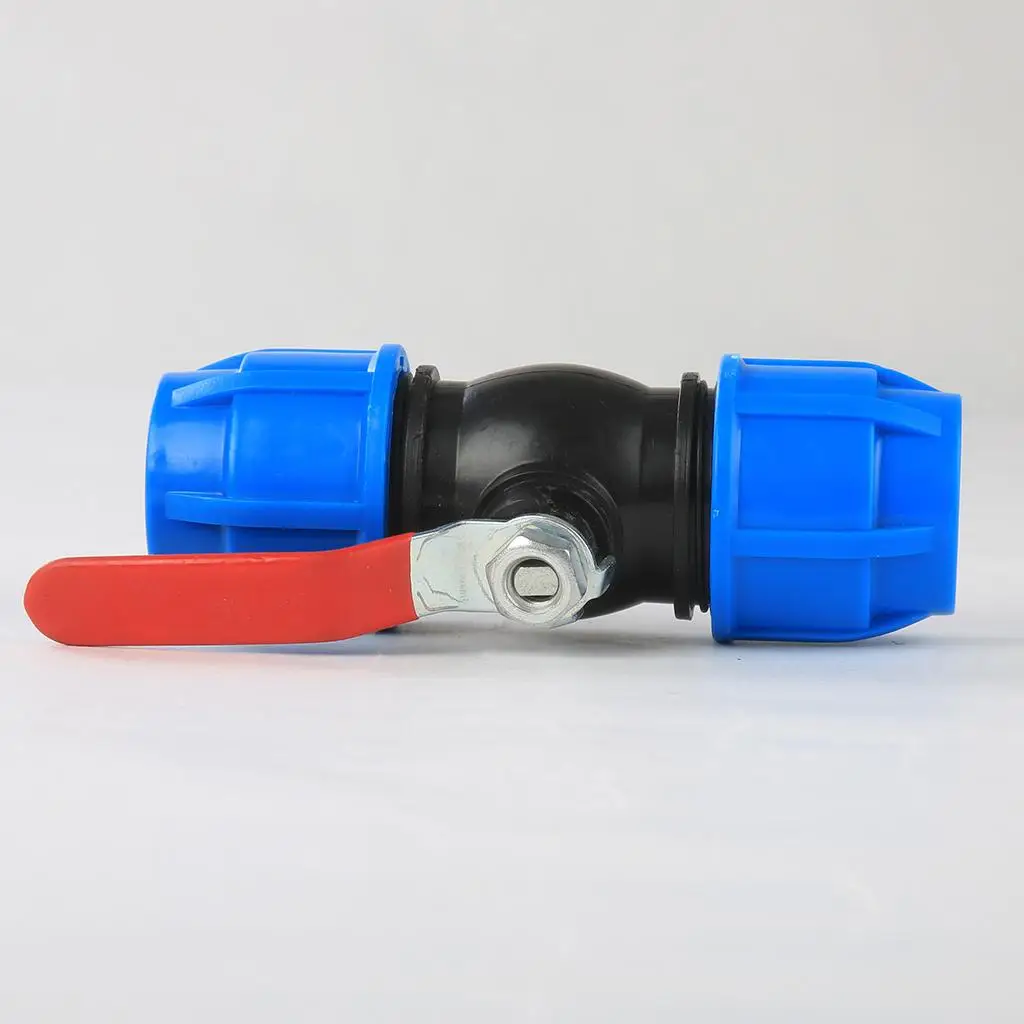Straight Stop Valve Plastic Irrigation Tubing Ball Valve Pex Fittings Compact Size for Home Garden