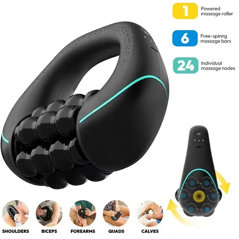 Portable Handheld Massage Roller, Vibrating Muscle Relax Massager, USB Charging, Adjustable Speed, Ideal For Gym Office Travel