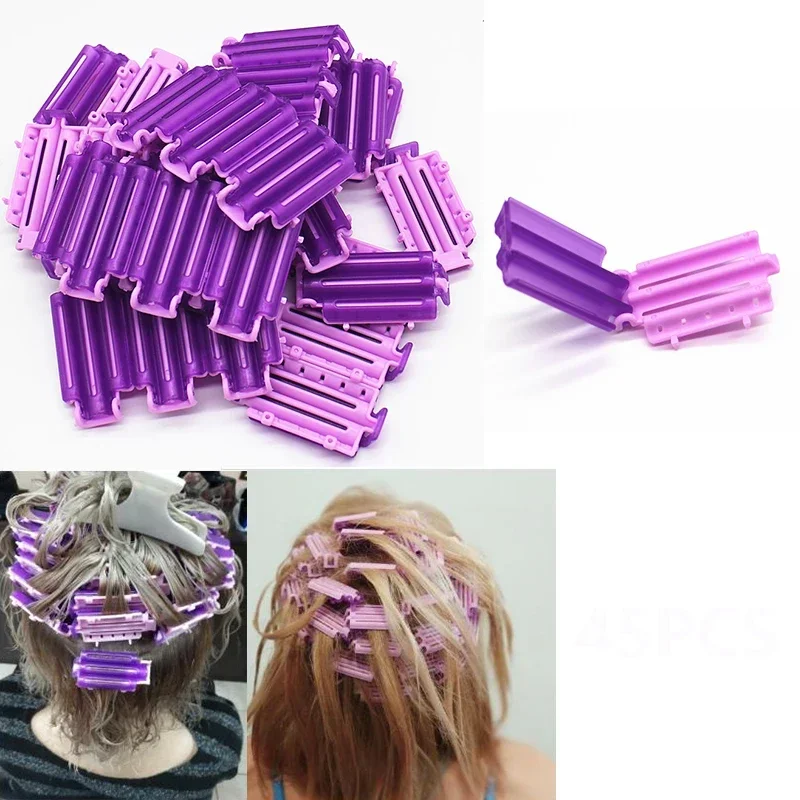 20pcs/bag Hair Clip Wave Perm Rod Bars Corn Curler DIY Curler Fluffy Clamps Rollers Fluffy Hair Roots Perm Hair Styling Tools