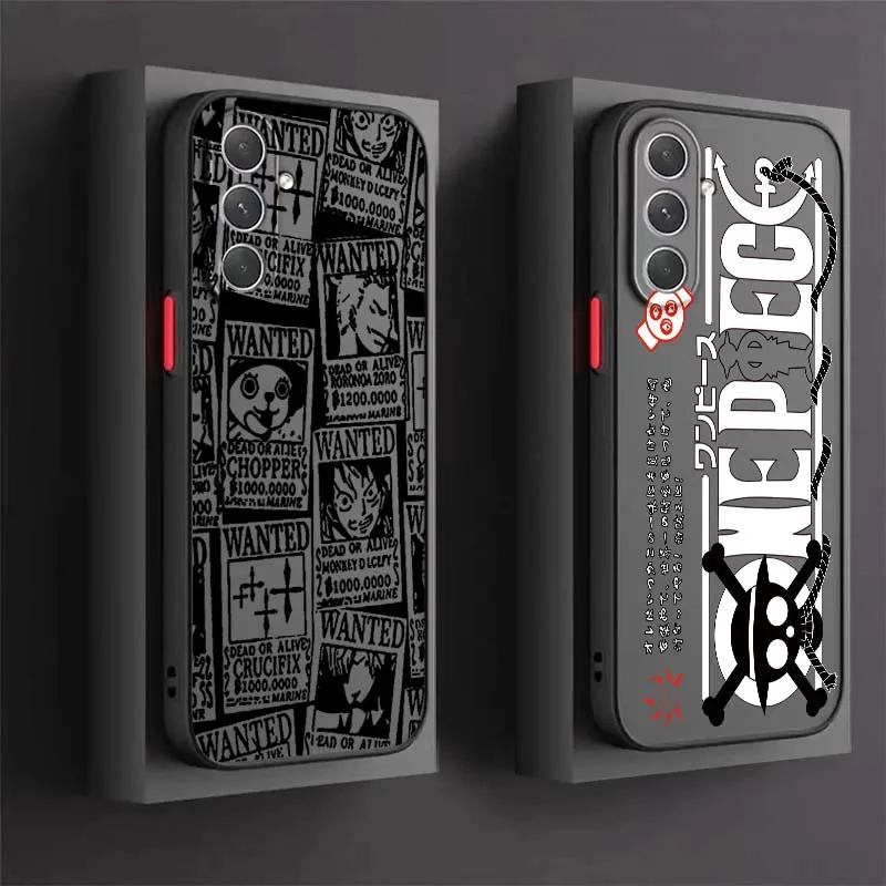 Трендовый чехол для телефона One Piece Luffy Zoro для Samsung Galaxy S25 S24 S23 S22 S21 S20 S10 S9 Ultra Plus FE 5G Frosted Translucent