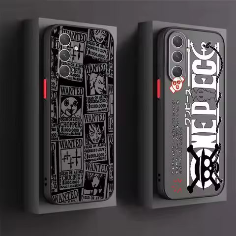 Trend One Piece Luffy Zoro Phone Case For Samsung Galaxy S25 S24 S23 S22 S21 S20 S10 S9 Ultra Plus FE 5G Frosted Translucent