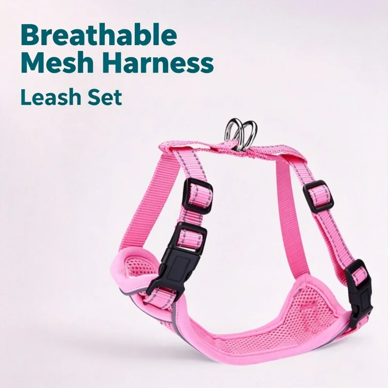 Small Animal Pet Supplies, Cat Harness, Ultra-Thin Breathable Anti-Escape Cat Vest for Outdoor Use