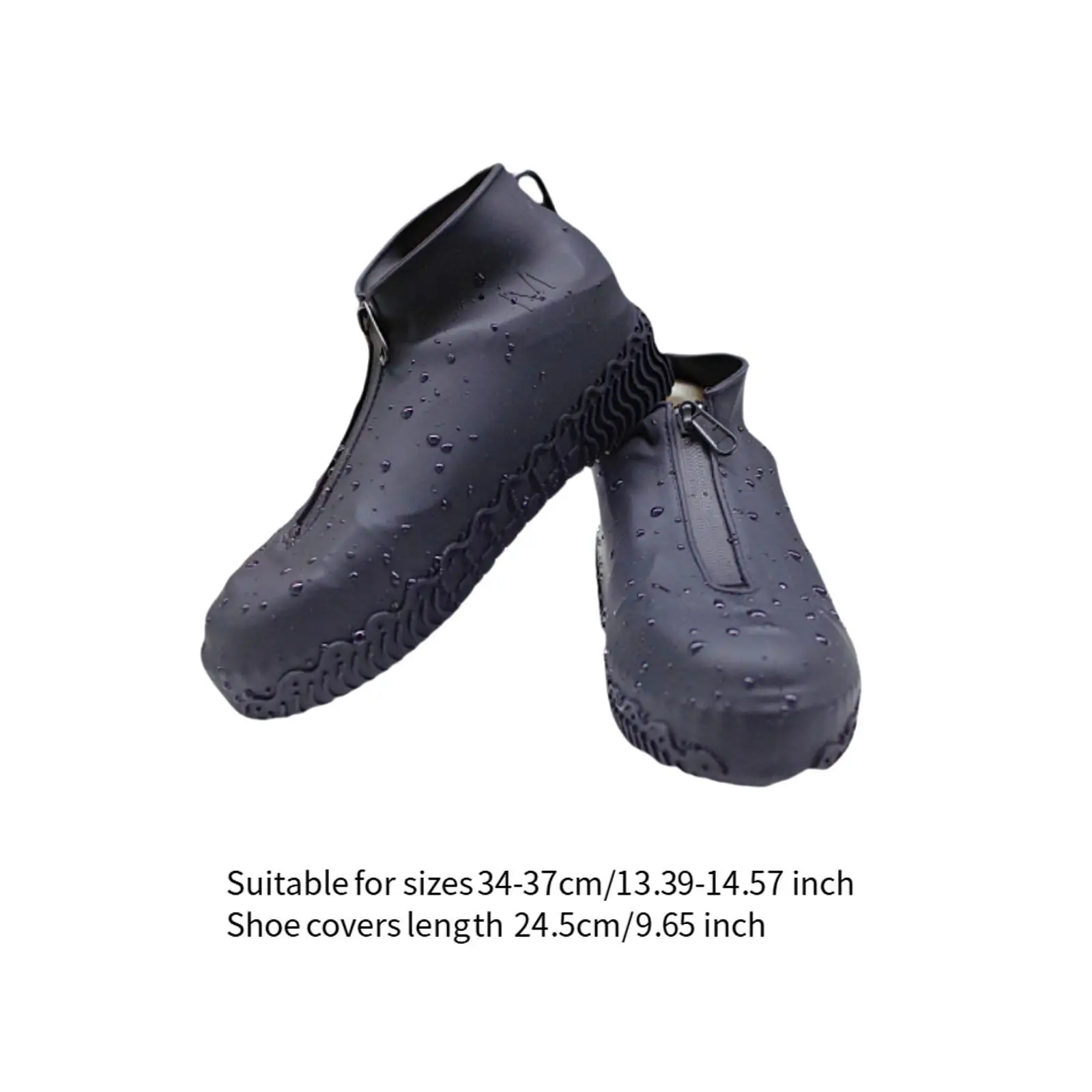 รองเท้าพร้อมซิปน้ําหนักเบากันน้ํากันลื่น Overshoes ซิลิโคนสําหรับเดินป่า Wetland กลางแจ้งเดินทาง Camping