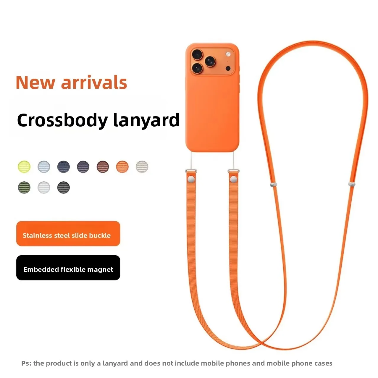 

For Official Original 1:1 Magnetic Crossbody Straps Phone Case Lanyard For IPhone 17 Pro Max Adjustable Neck Strap Lanyard Cover