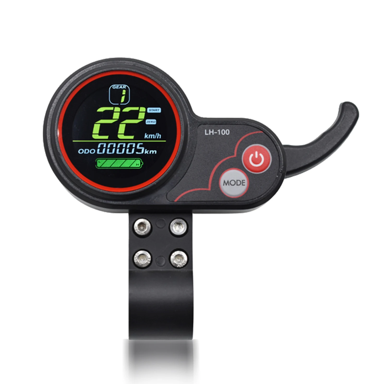 LH100 Electric Bike Computer 24V/36V/48V/60V Waterproof Wired Button Speedometer Electric Bike Digital Stopwatch Odometer
