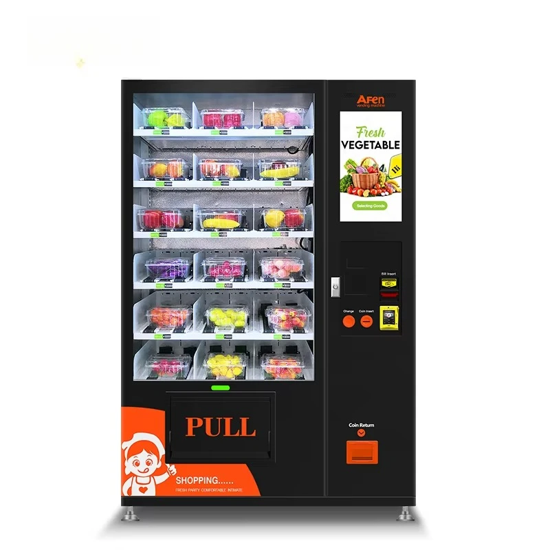 Custom Touch Screen Fresh Food Elevator Vending Machine With Refrigeration