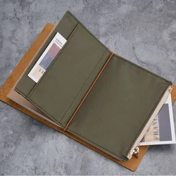 Canvas Folder for Travler Notebook L/M size Stationery Bag Business Card File Zipper Bag