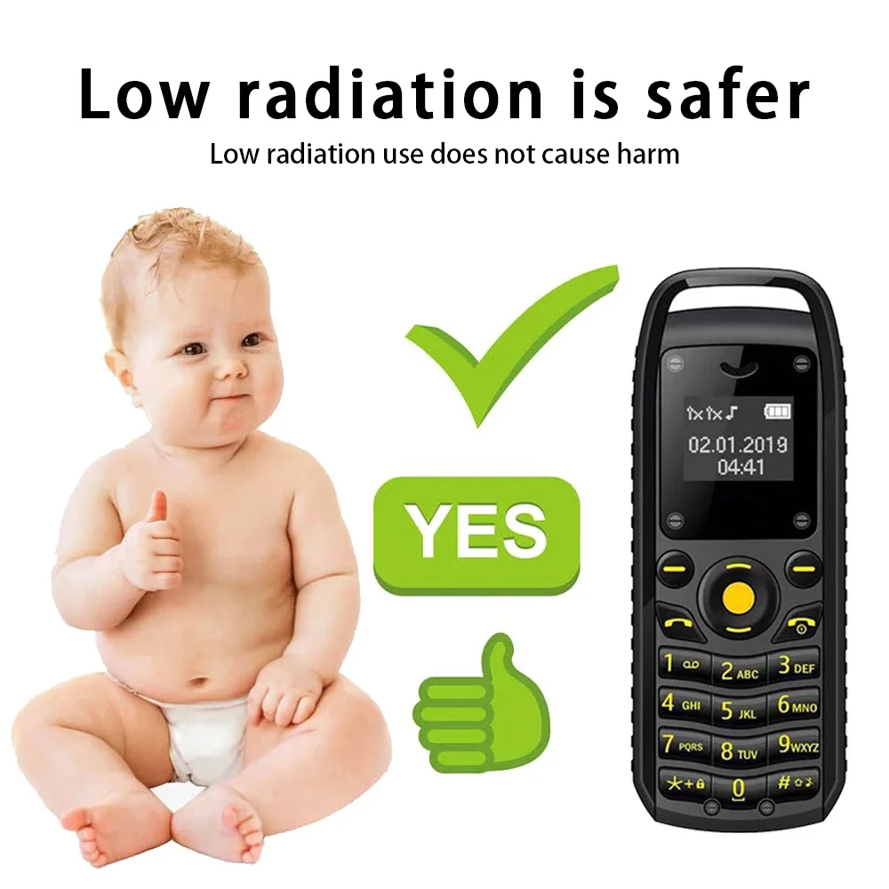 Teléfono móvil con tapa de tamaño súper Mini B25, inalámbrico, Bluetooth, estilo lindo, doble SIM, teléfono móvil desbloqueado con dedo para niños pequeños, sin aplicaciones
