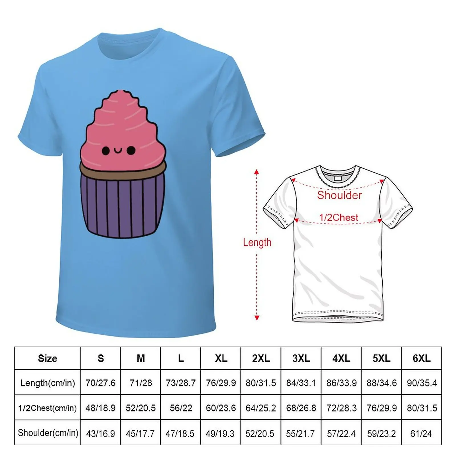 Cute Strawberry Cupcake - Kawaii Cupcake T-Shirt sports fans cute tops customs t shirts for men pack