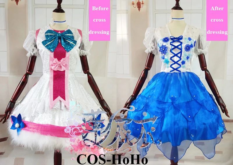 COS-HoHo Anime Lovelive! Kousaka Honoka/Sonoda Umi Game Transformable Dress Uniform Cosplay Costume Party Outfit Custom-made