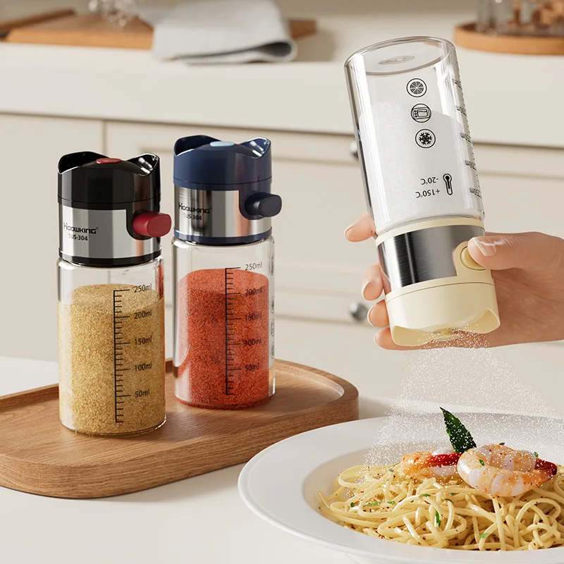 قياس الملح شاكر الصحافة نوع موزع ، السكر ، التوابل ، الفلفل ، زجاجة التوابل ، المطبخ الكمية رش الملح أداة ، 0.5g #1