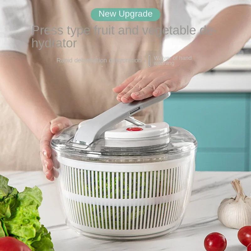 2026 hot Vegetable dehydrator household fruit salad dehydrator kitchen multi-function vegetable washing drain basket press dehyd