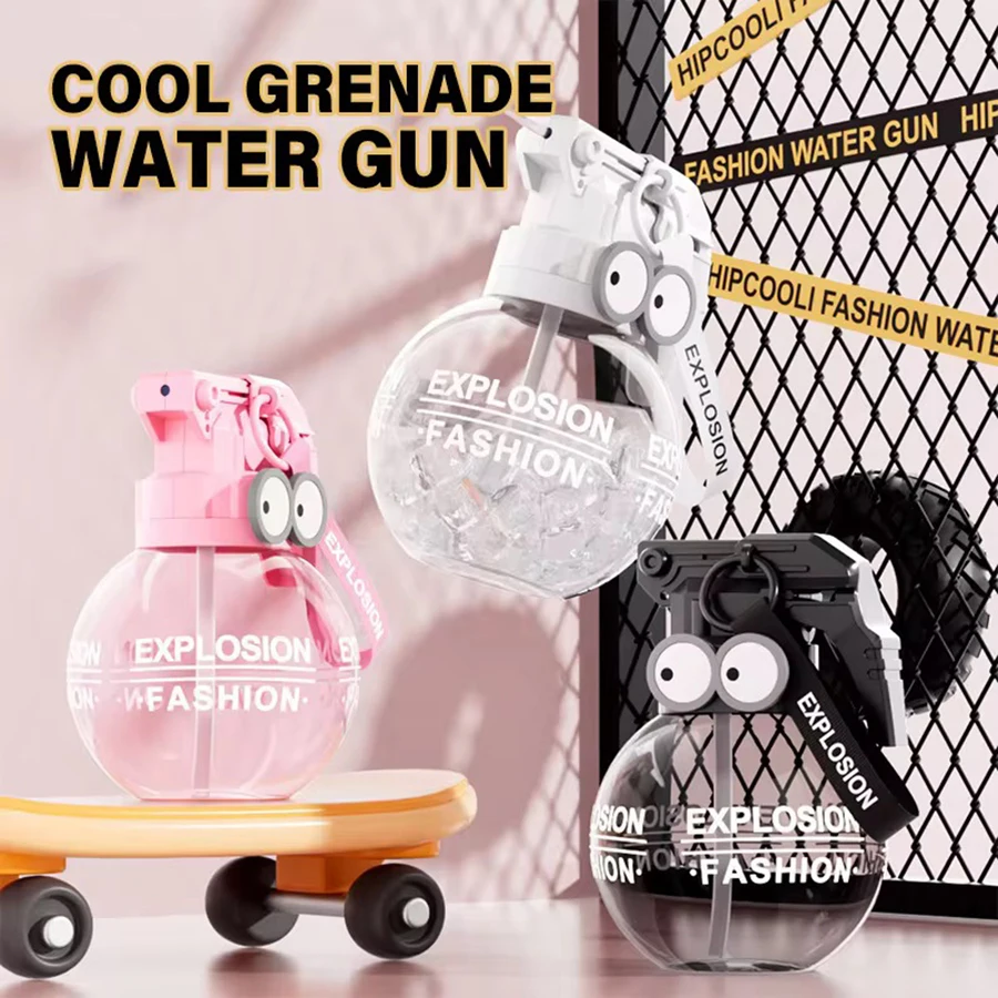 محاكاة القنبلة اليدوية شكل الكرتون مدفع المياه للأطفال الصيف التدفق المياه بركة شاطئ البحر لعبة الماء مضحكة