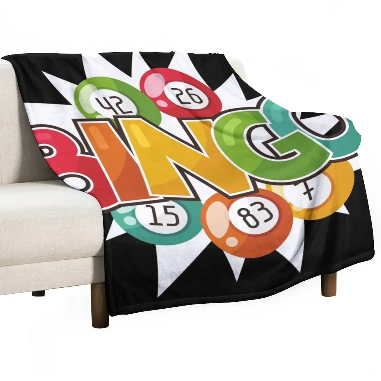 

Best Play Bingo Throw Blanket Plush Blankets For Sofas Soft Plush Plaid Blankets