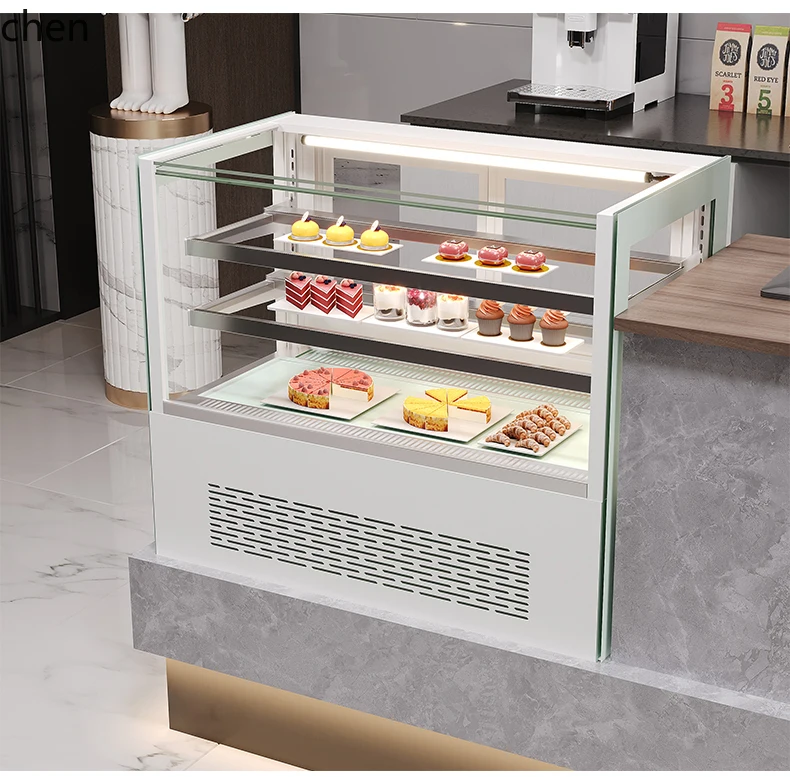 ZML Refrigerated Display Cabinet Desktop Small Air-cooled Frost-free Beverage Dessert Bar West Point Fresh-keeping Cabinet