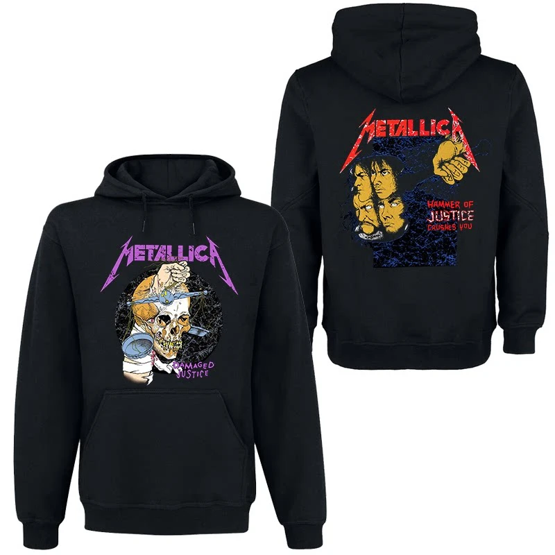 Rare METALLICA Rock Dark Style Album Set Long-sleeved Hooded Sweatshirt for Men and Women From Europe and America