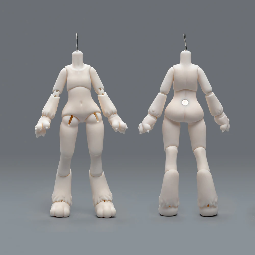 لطيف 1/12 مقياس القط الوحش الجسم Bjd دمية الجسم يمكن إرفاق الطين رئيس Ob11 الغضب Bjd نموذج دمية لعبة هدية