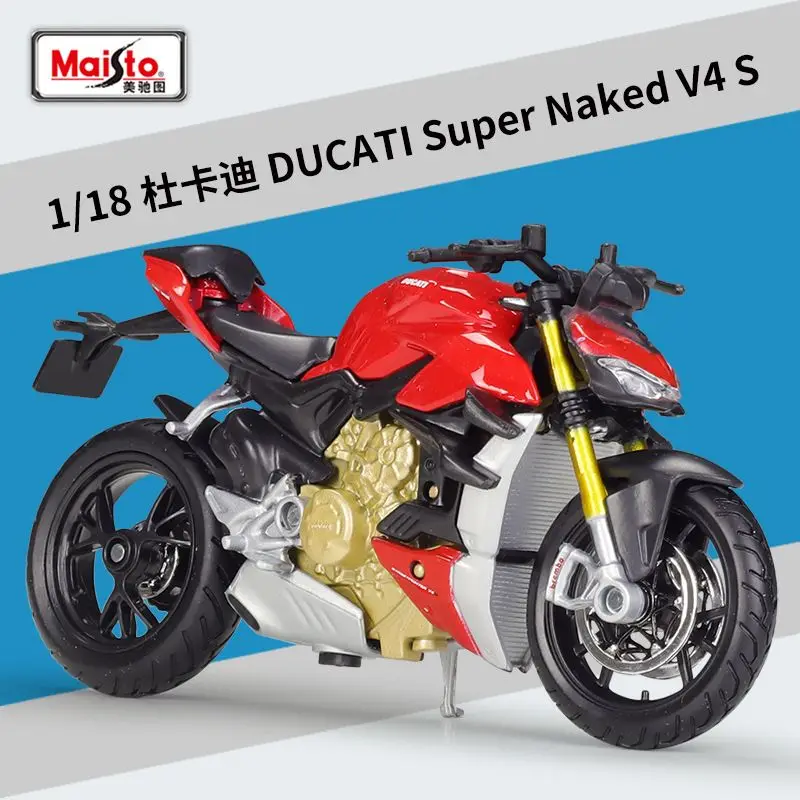

Maisto 1:18 Ducati Super Naked V4 S Alloy Motorcycle Model Toy Collectible Display Piece Ideal Boy Gift