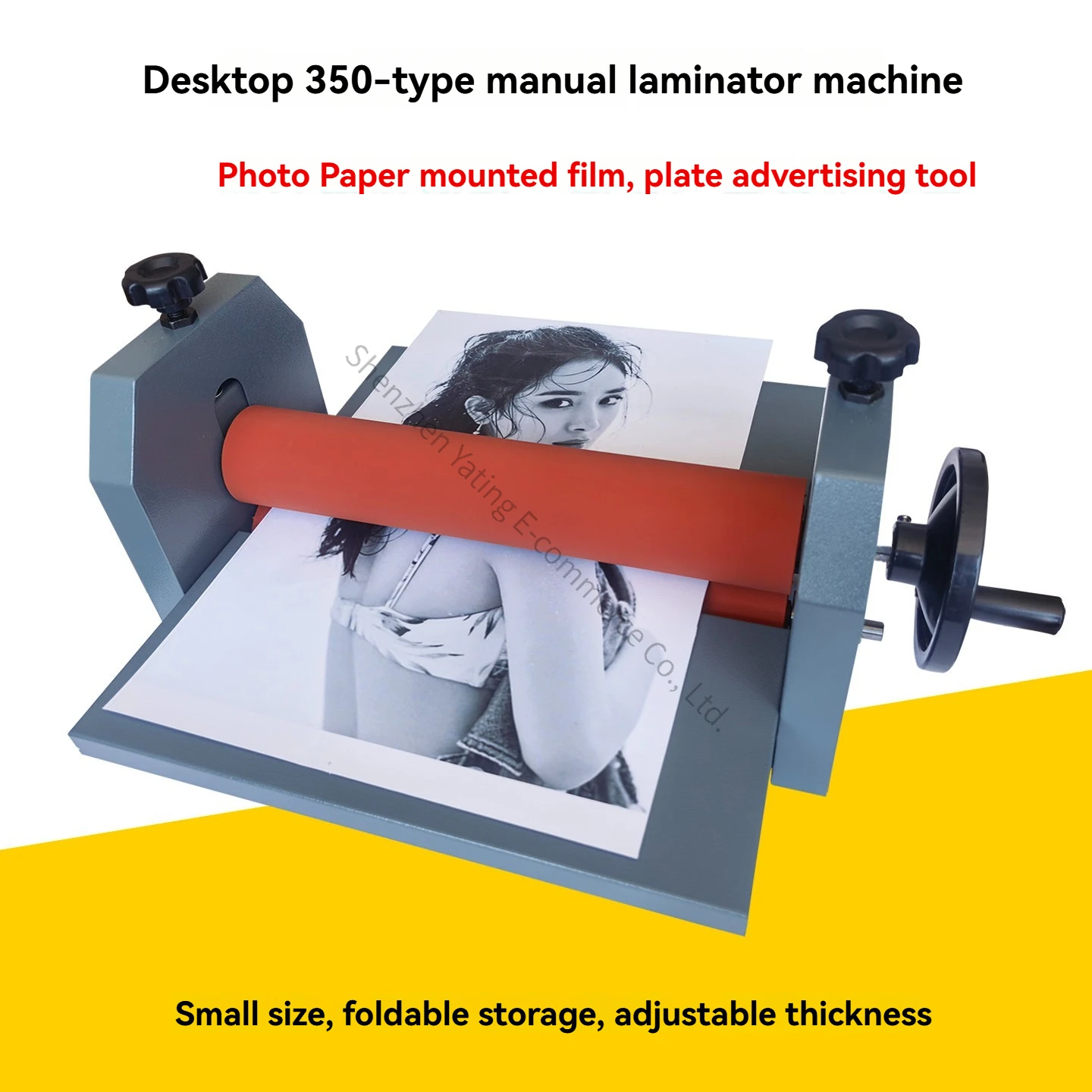 Desktop Type 350 Manual Cold Laminating A3 Photo Paper Laminating Film Plate Laminating Machine Advertising Production Tool