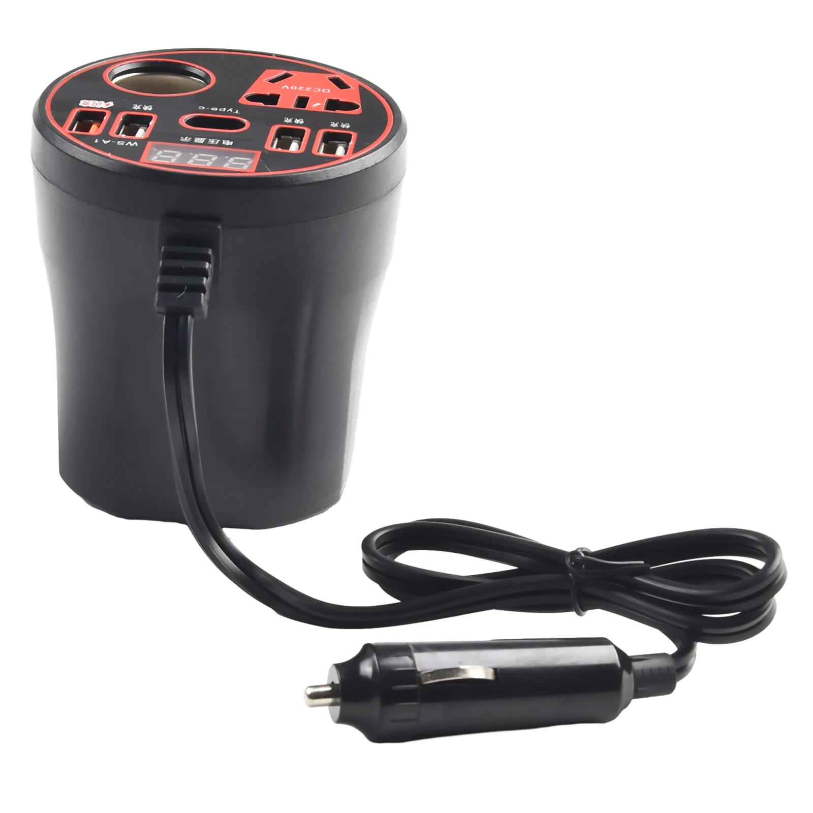 

Car Power Inverter Charger Socket Compact Size Stable Power Output Suitable for Smartphones Computers Electric Fans