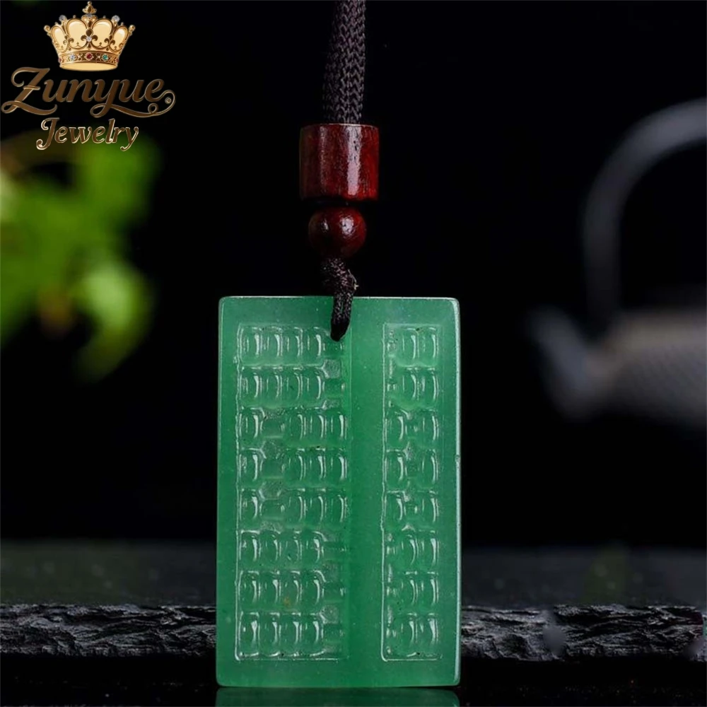 High-End Natural Golden Thread Jade Abacus Pendant Luxury Quality Jewelry Fashion Jewelry Exquisite Elegant Charms Popular Gift