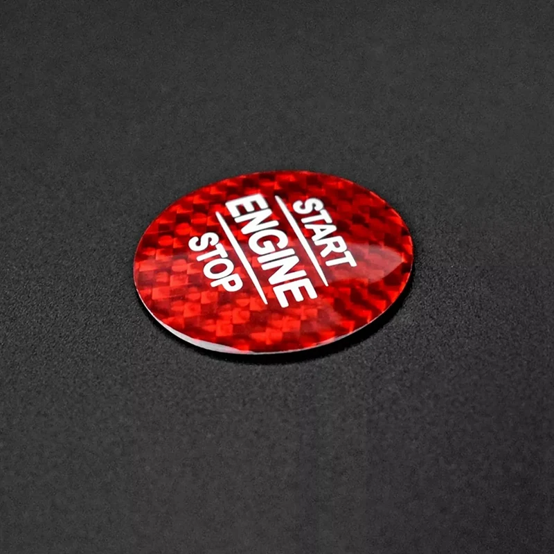 Red Carbon Fiber Engine Start Button Sticker For Benz W177 Glb X247 W247 Gle W167 Gls X167 W464 Cla C118 Amg